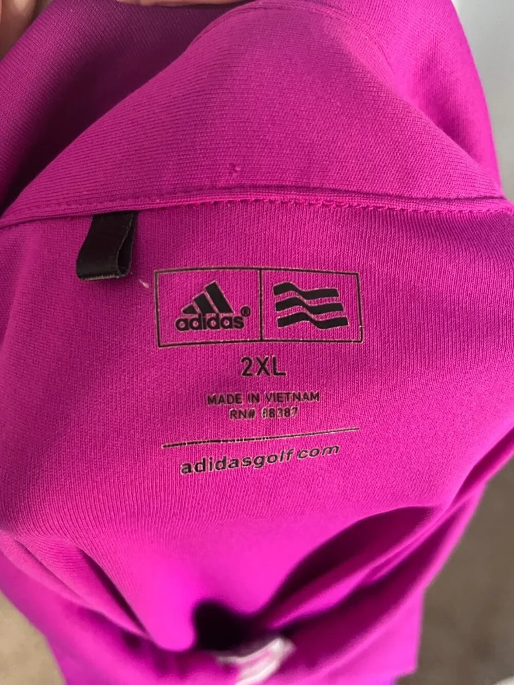 adidas Golf ⛳ Men’s XXL AdiZero Tour Fuchsia White Performance Polo Shirt 🔥